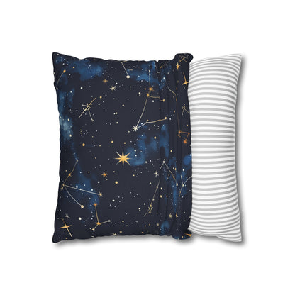 "Transform your bedroom with our Starry Night Constellation Stars pillowcase, featuring a seamless pattern of twinkling stars for dreamy nights."