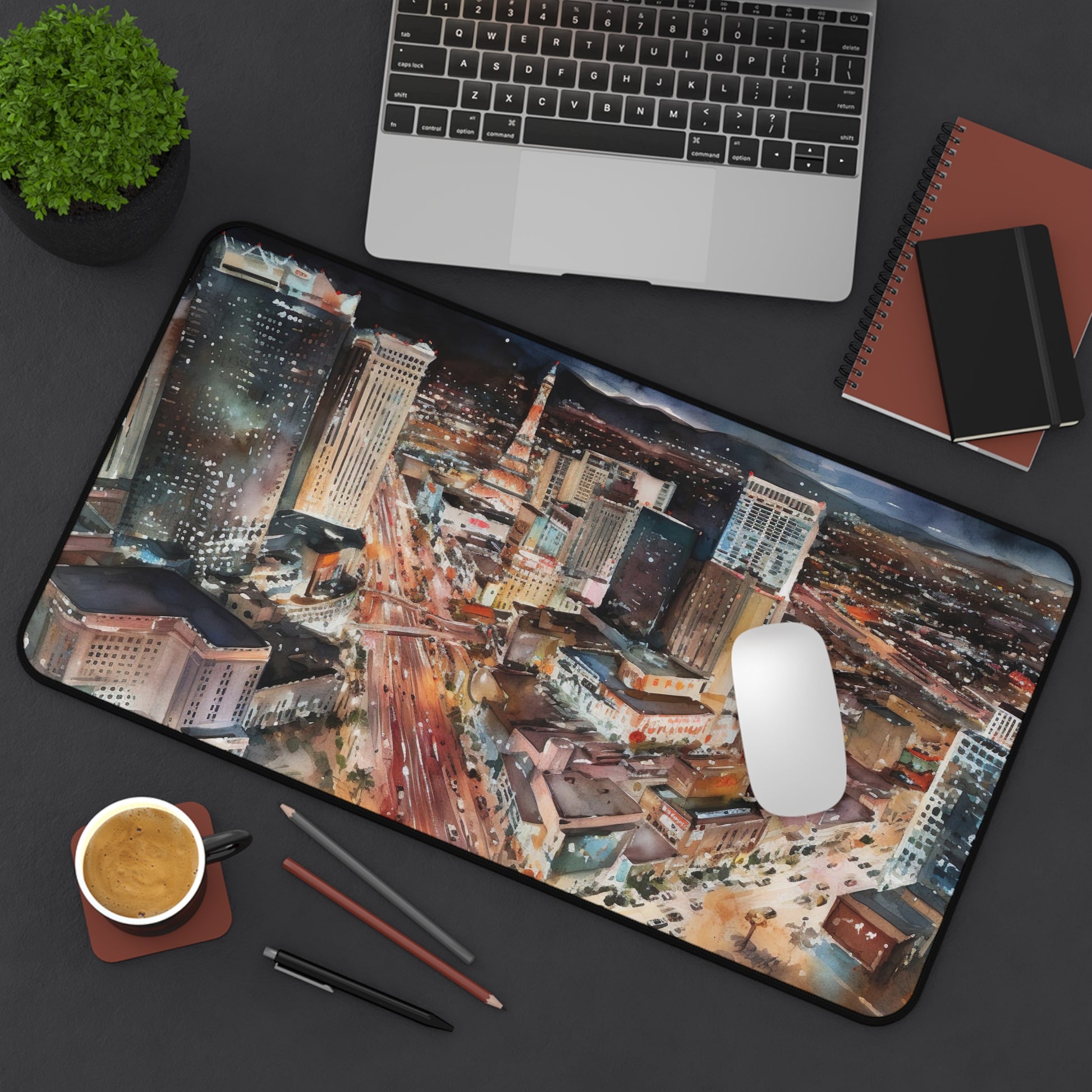 "Vibrant Vegas Night desk mat for adding excitement to workspace"