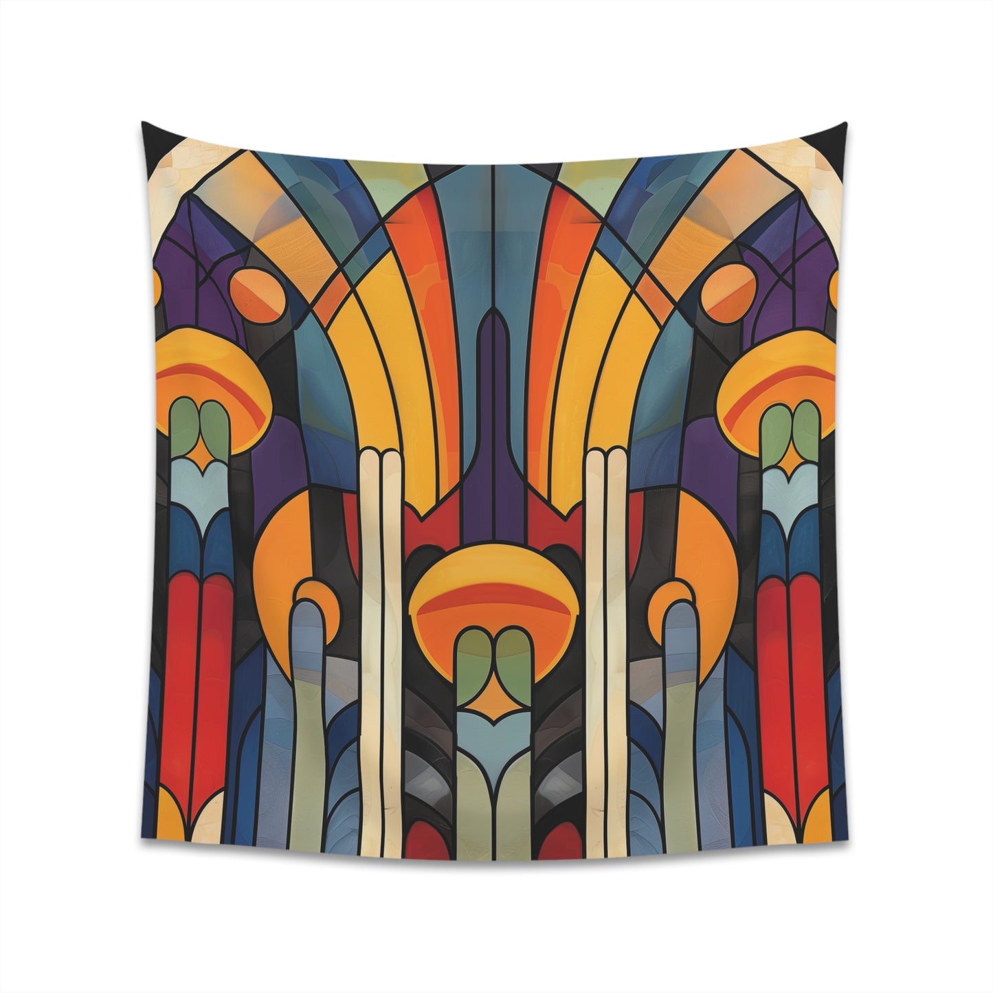 Abstract Art Deco Tapestry: Timeless Elegance in Geometric Patterns - Perfect Vintage Decor