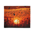 Sunset Made of Music Notes — Plush Fleece Throw Blanket — Draped Over Sofa & Bed Lifestyle View
