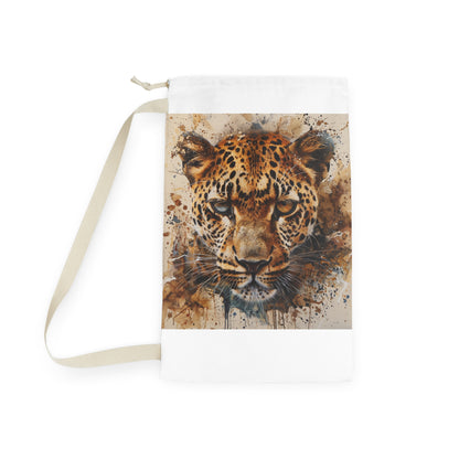 "Stylish Cheetah Print Laundry Bag for Safari-Inspired Laundry Days"