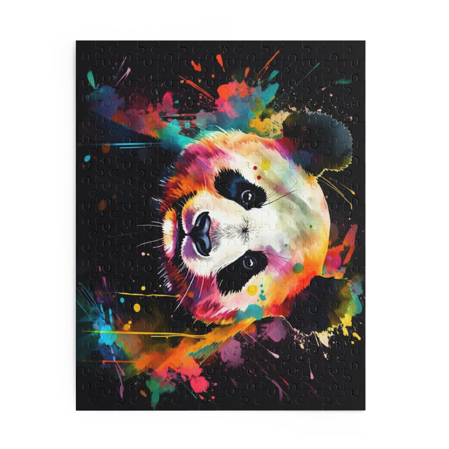 Joyful Panda Watercolor Puzzle