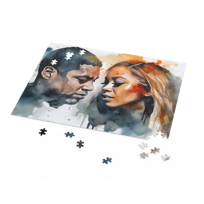 JayZ Beyoncé Watercolor Puzzle