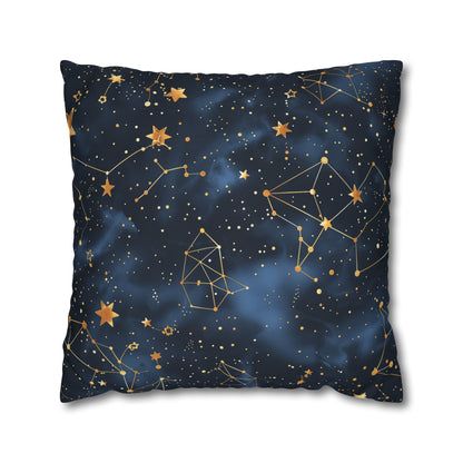 "Starry Night Pillowcase featuring Constellation Stars - Sleep among the stars with this celestial design"