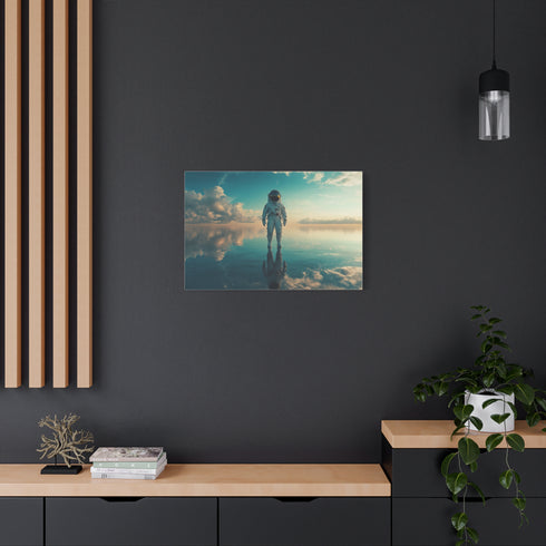 Astronaut Standing on a Mirror Ocean — Canvas Wall Art — Product Detail View 8