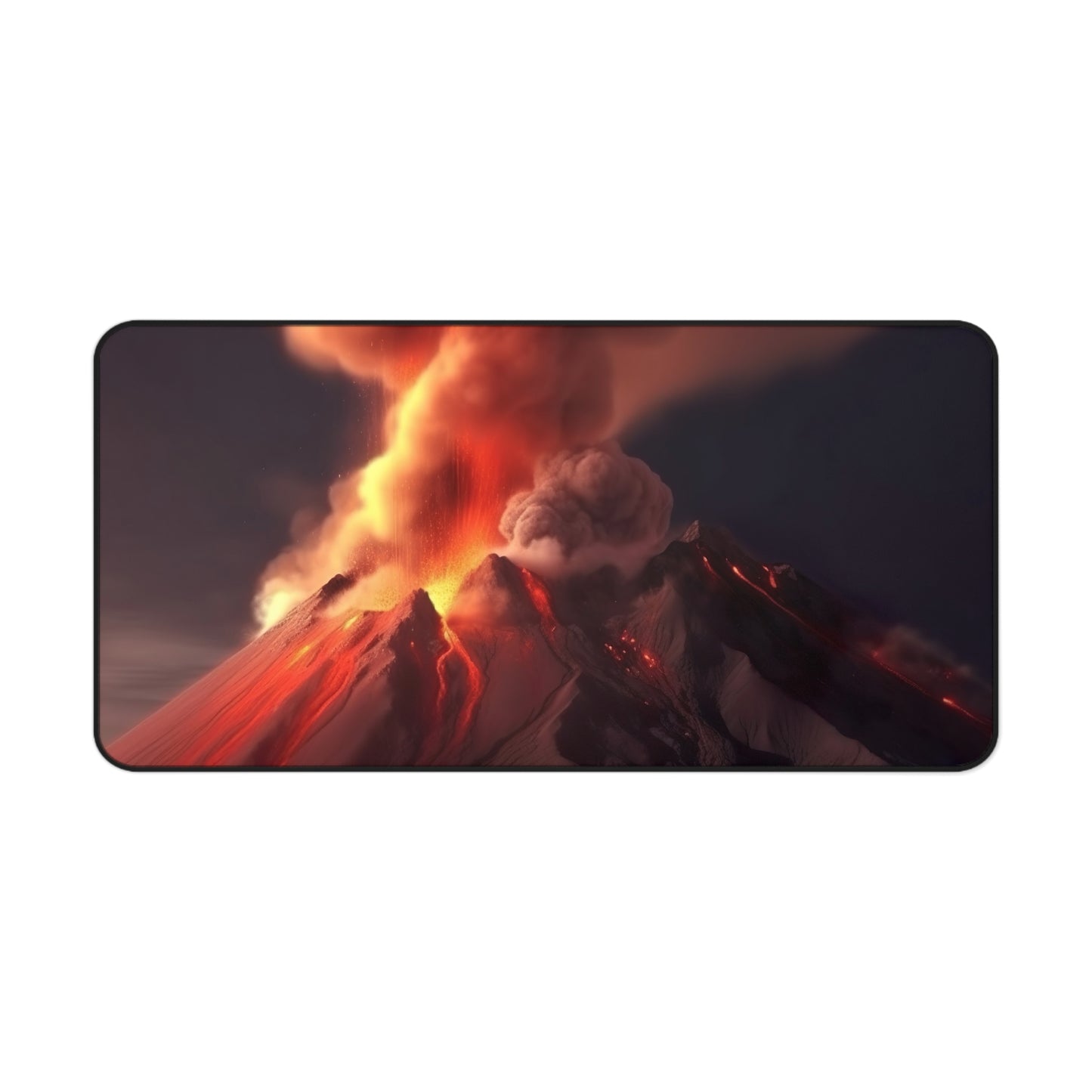 "Stunning volcano desk mat cover, vibrant colors and detailed design to elevate workspace"