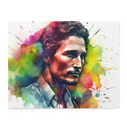 Neon McConaughey Watercolor Jigsaw Puzzle