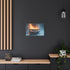 Burning Piano in Snowstorm Stretched Canvas Wall Art