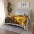 Golem of Glass & Gold Rising from Earth — Plush Fleece Throw Blanket — Product Detail View 9