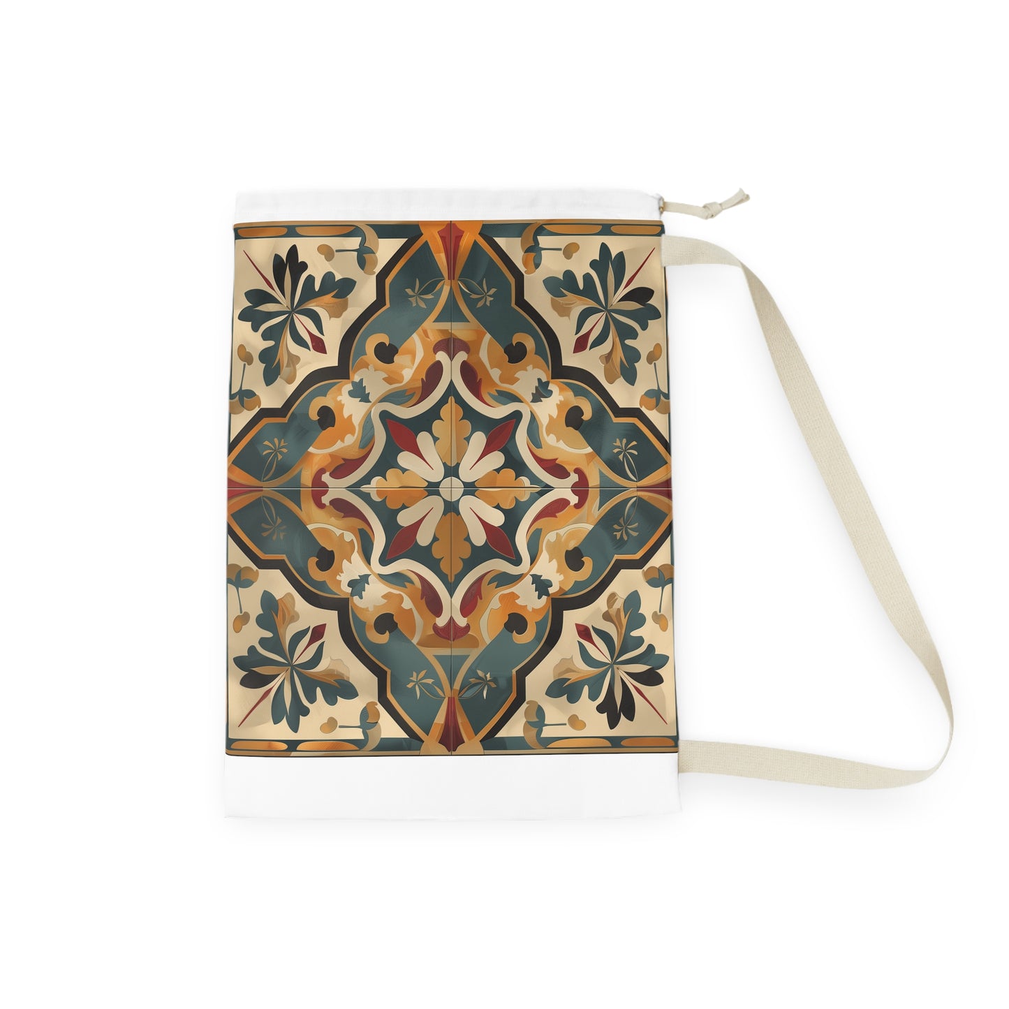 "Tile Pattern Laundry Bag - Durable and elegant laundry essential with Artisan Tiles design"