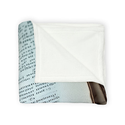 Portal Opening from Book Pages — Plush Fleece Throw Blanket — Product Detail View 11