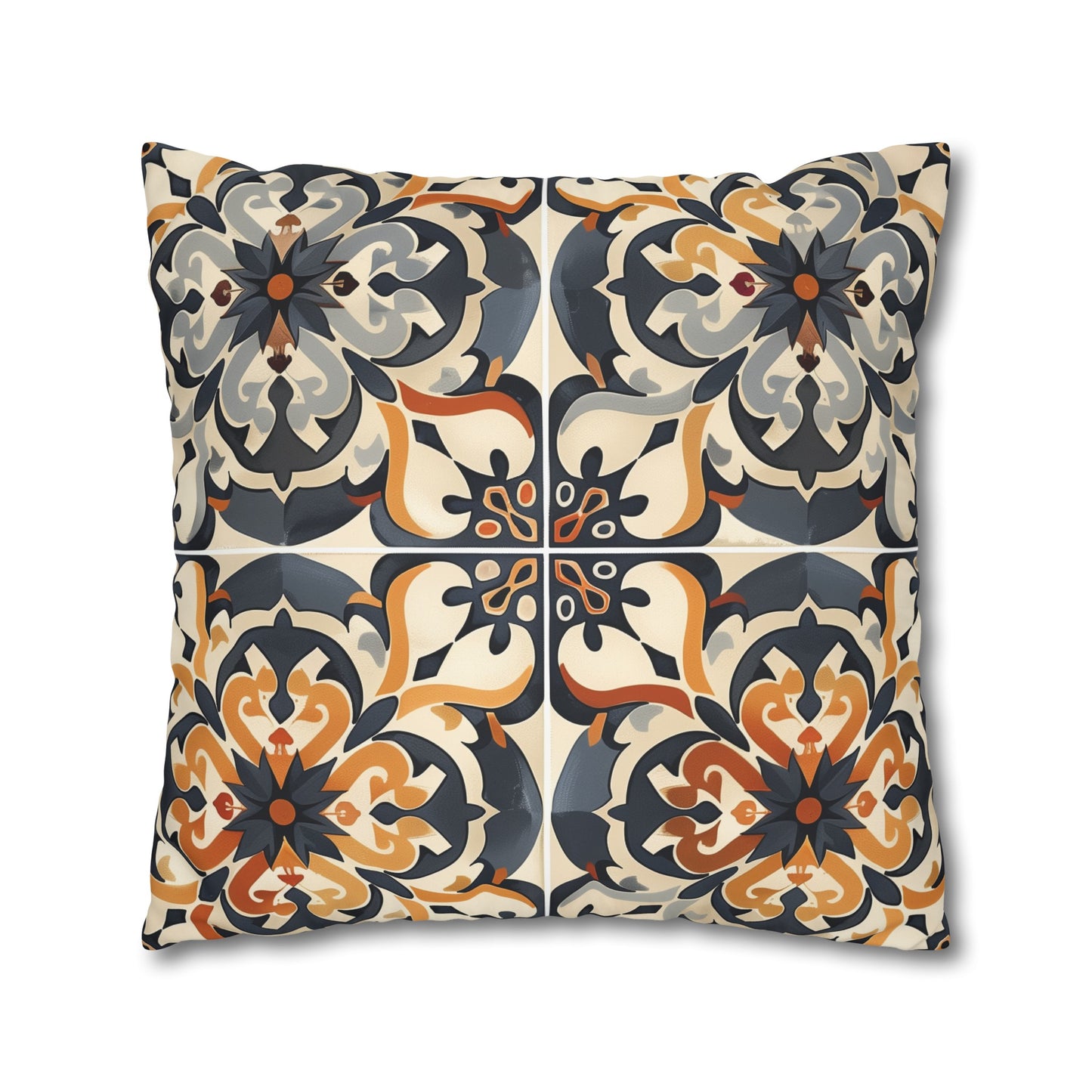 Artisan Tiles Pillowcase Collection - Elegant pillowcase with ceramic tile inspired pattern for sophisticated bedroom decor.