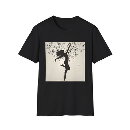 Symphony of Motion: A Dancer's Silhouette in Harmony | T-Shirt | DTG, Men's Clothing, Regular fit, T-Shirts, Unisex, Women's Clothing | Prints with Passion