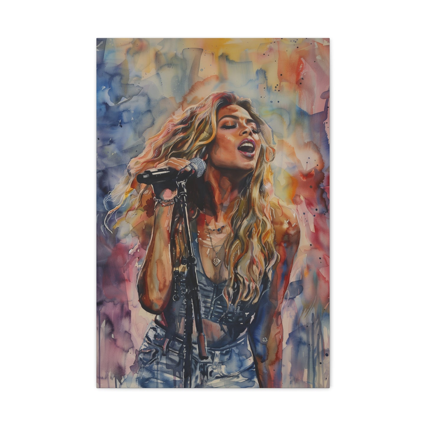 Beyoncé Watercolor Canvas: A Tribute to Queen Bey | Canvas | Art & Wall Decor, Canvas, Fall Picks, Hanging Hardware, Home & Living, Indoor, Top Spring Products, Valentine's Day promotion | Prints with Passion