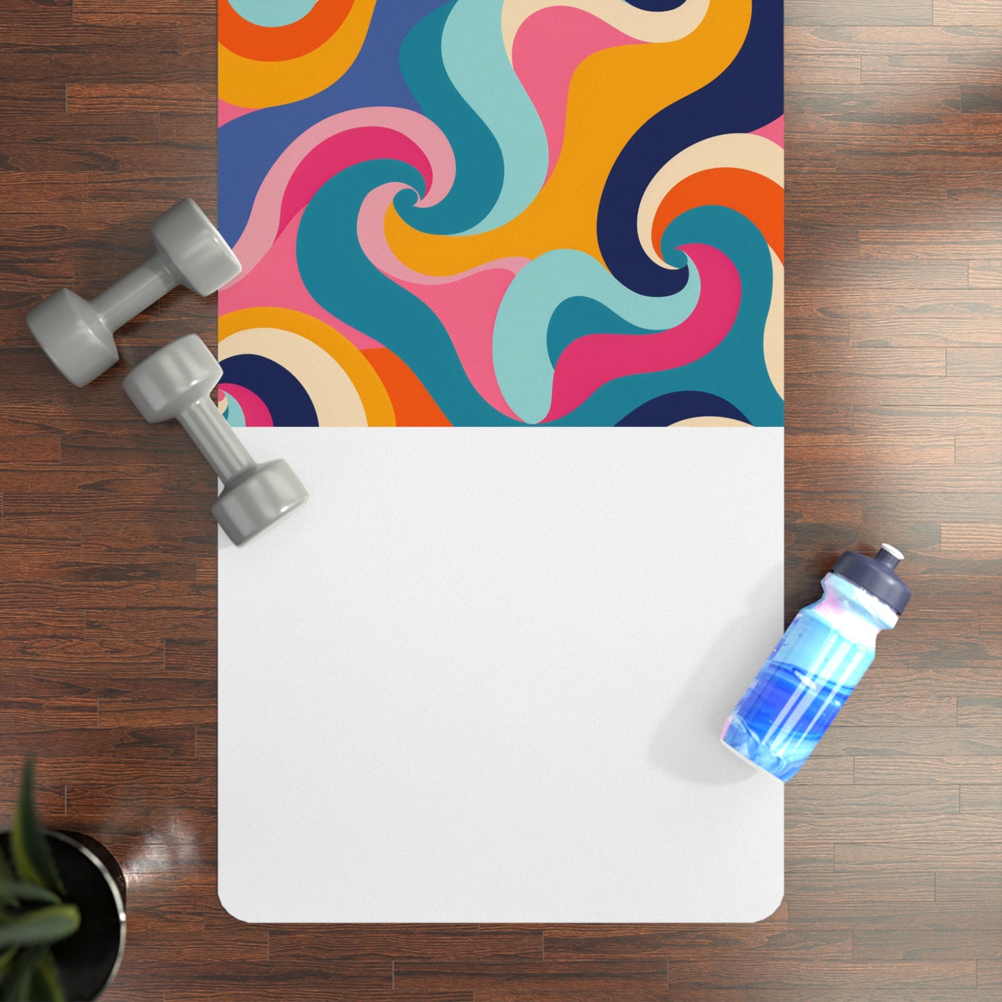 Retro Waves Rubber Yoga Mat