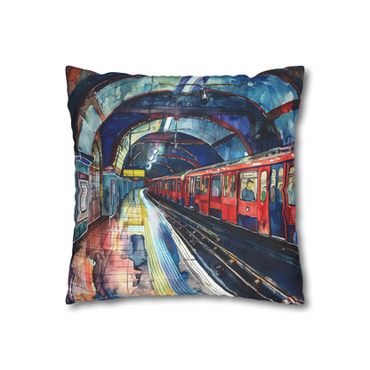 London Underground Watercolor Dreams Pillowcase - Stylish and Comfortable Urban Adventure Design - Perfect Gift Item