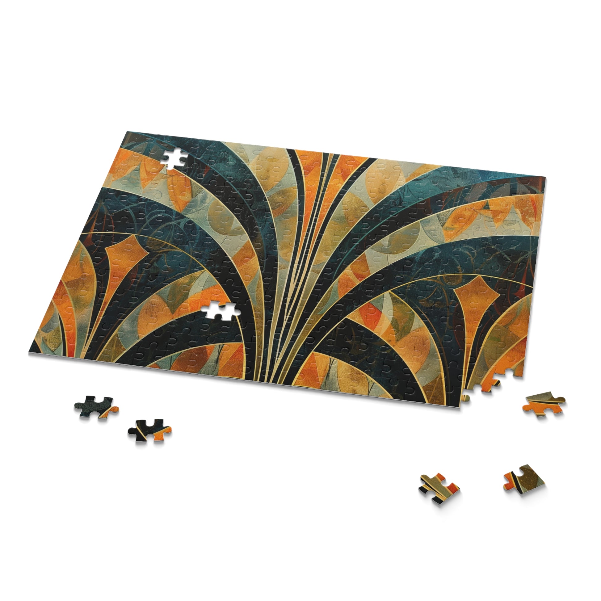 "Deco Abstract Puzzle Collection - Vibrant art deco jigsaw puzzle for immersive fun"