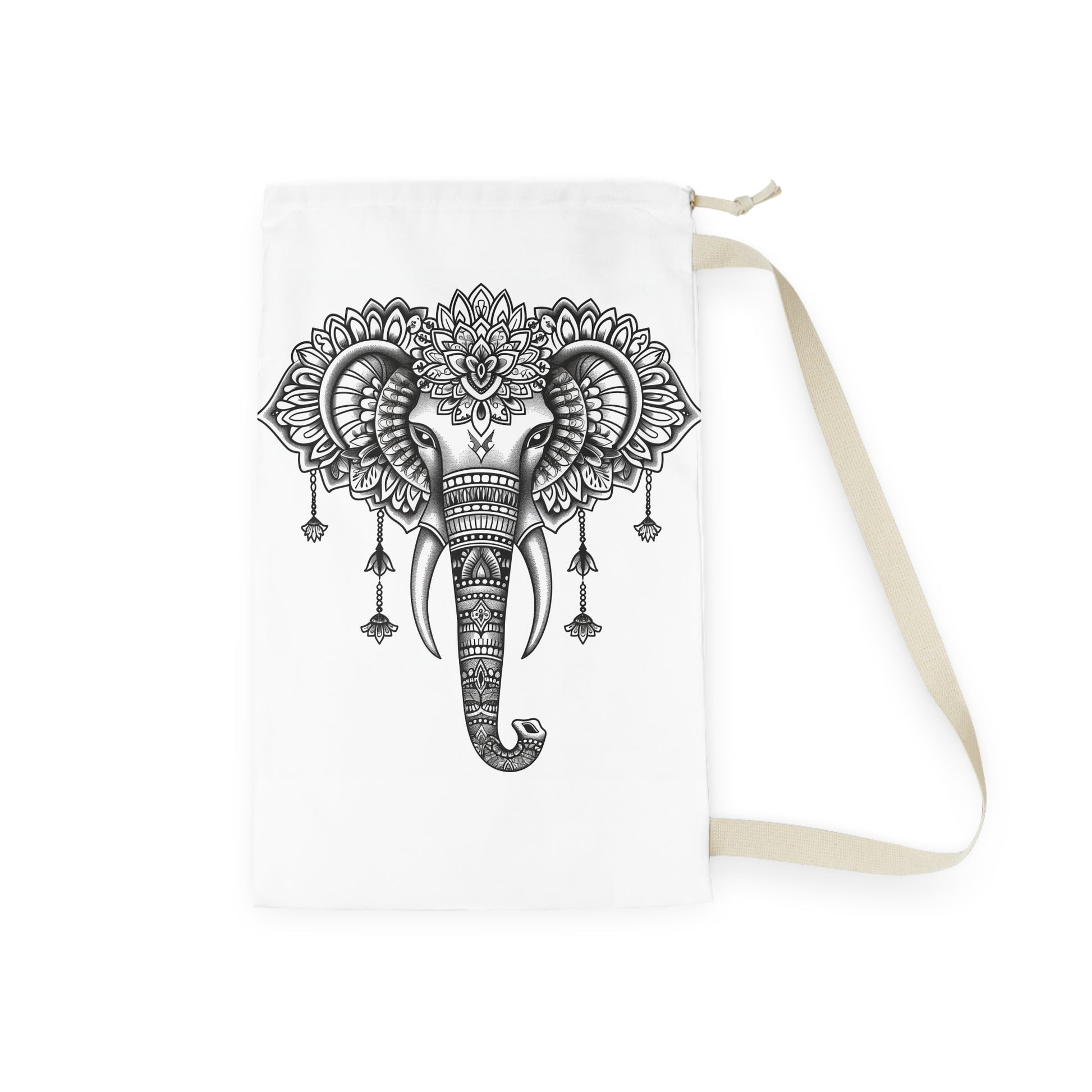 Mandala Elephant Laundry Bag - Stylish and Durable Global-Inspired Design