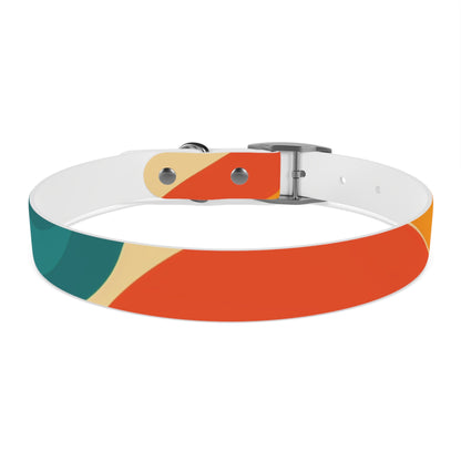 Retro Waves Dog Collar: Colorful & Vibrant Design