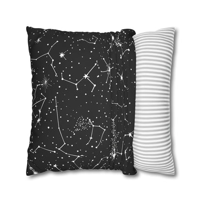 "Starry Night Pillow Case featuring Constellation Stars seamless pattern for magical sleep"