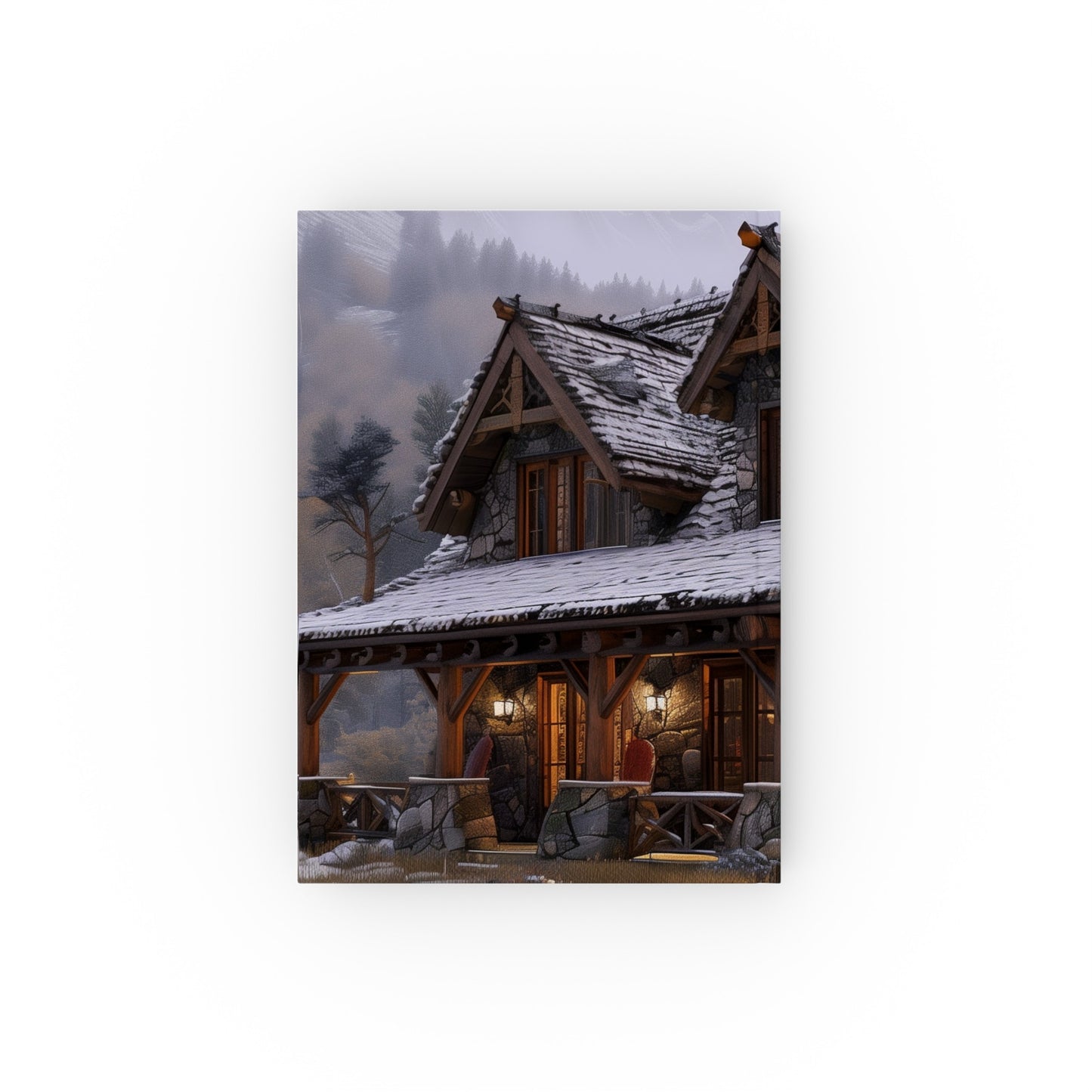 "Wilderness Retreat Mountain Cabin Journal - High-quality, versatile, perfect for all seasons, great gift. Escape to nature with this stylish journal! Shop now."