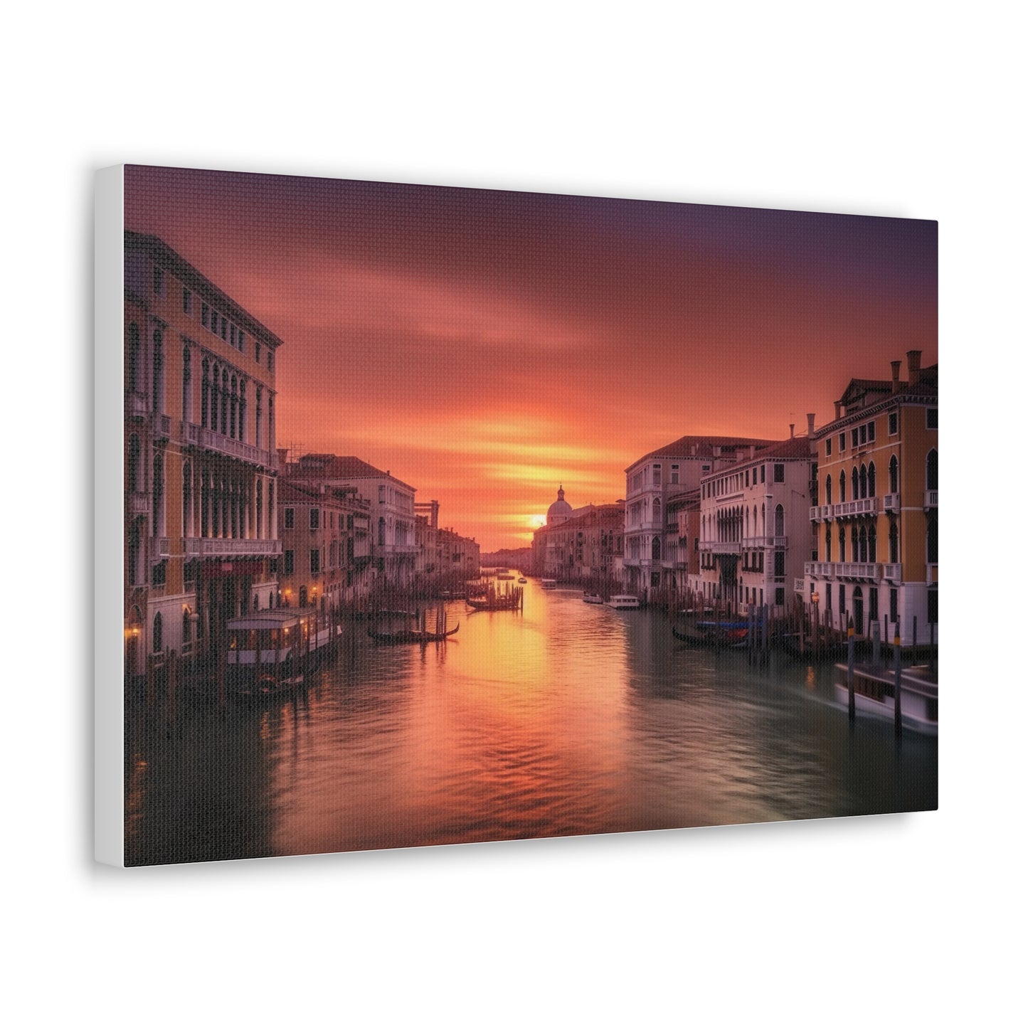 Vibrant Venice Sunset Canvas