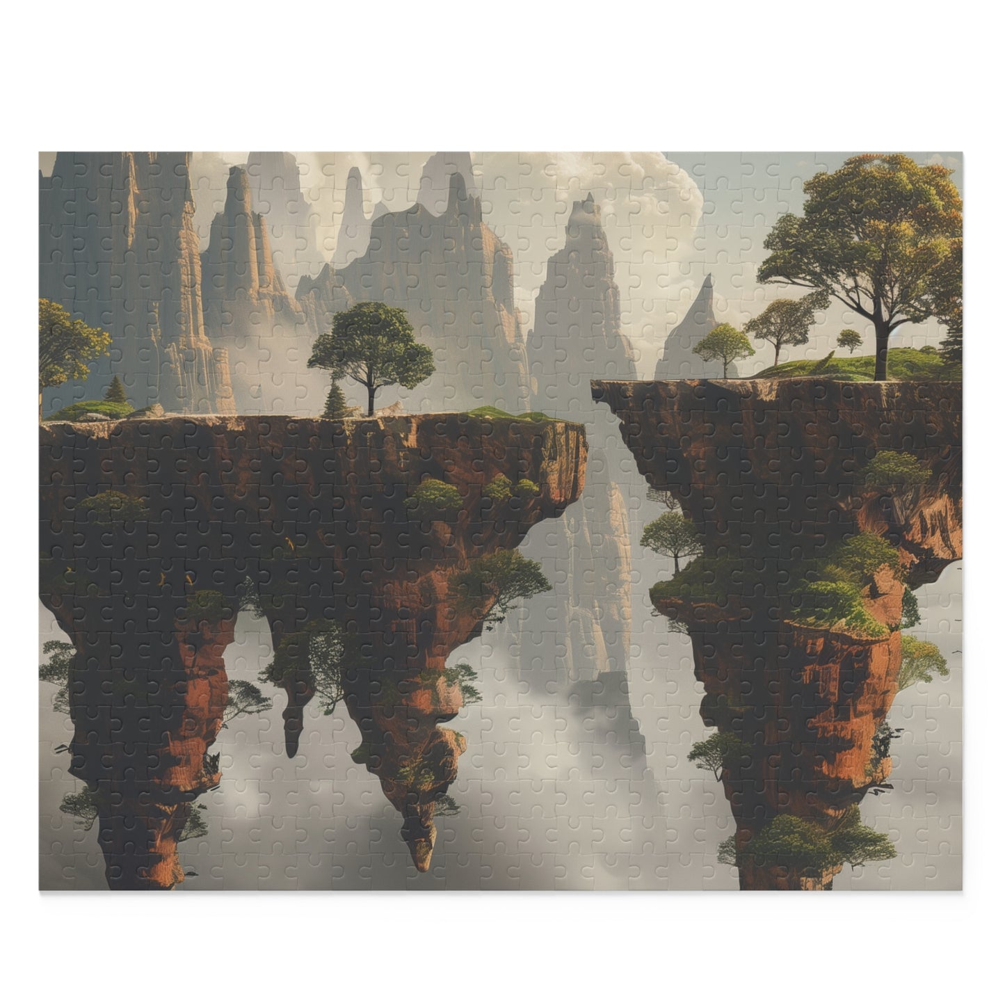 Surreal Island Landscape Jigsaw Puzzle - Explore enchanting floating islands and vibrant colors in this dreamlike puzzle.