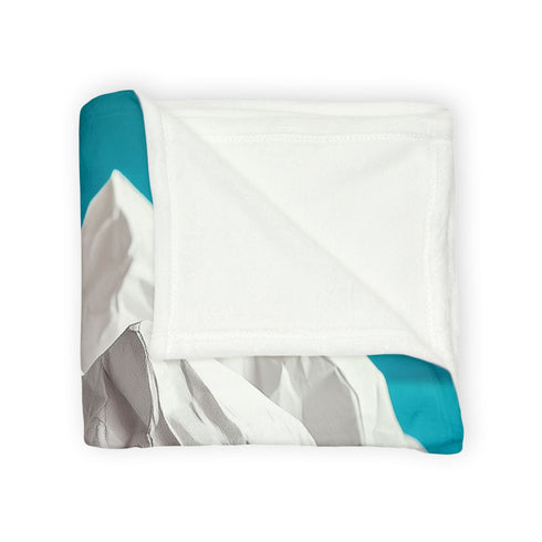 Paper Planet with Pencil Mountains Plush Fleece Throw Blanket