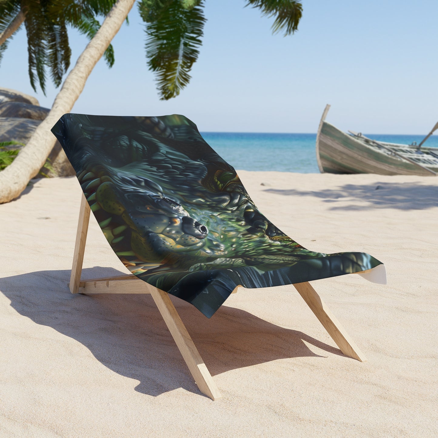 this beach towel is a must-have for your next beach day. Get ready to stand out from the crowd with this unique and eye-catching beach accessory. Whether you're soaking up the sun or taking a dip in the ocean