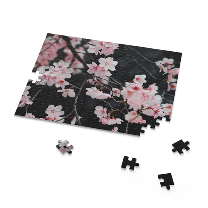 "Cherry Blossom Bliss Puzzle - vibrant Japanese cherry blossom design for relaxing fun"