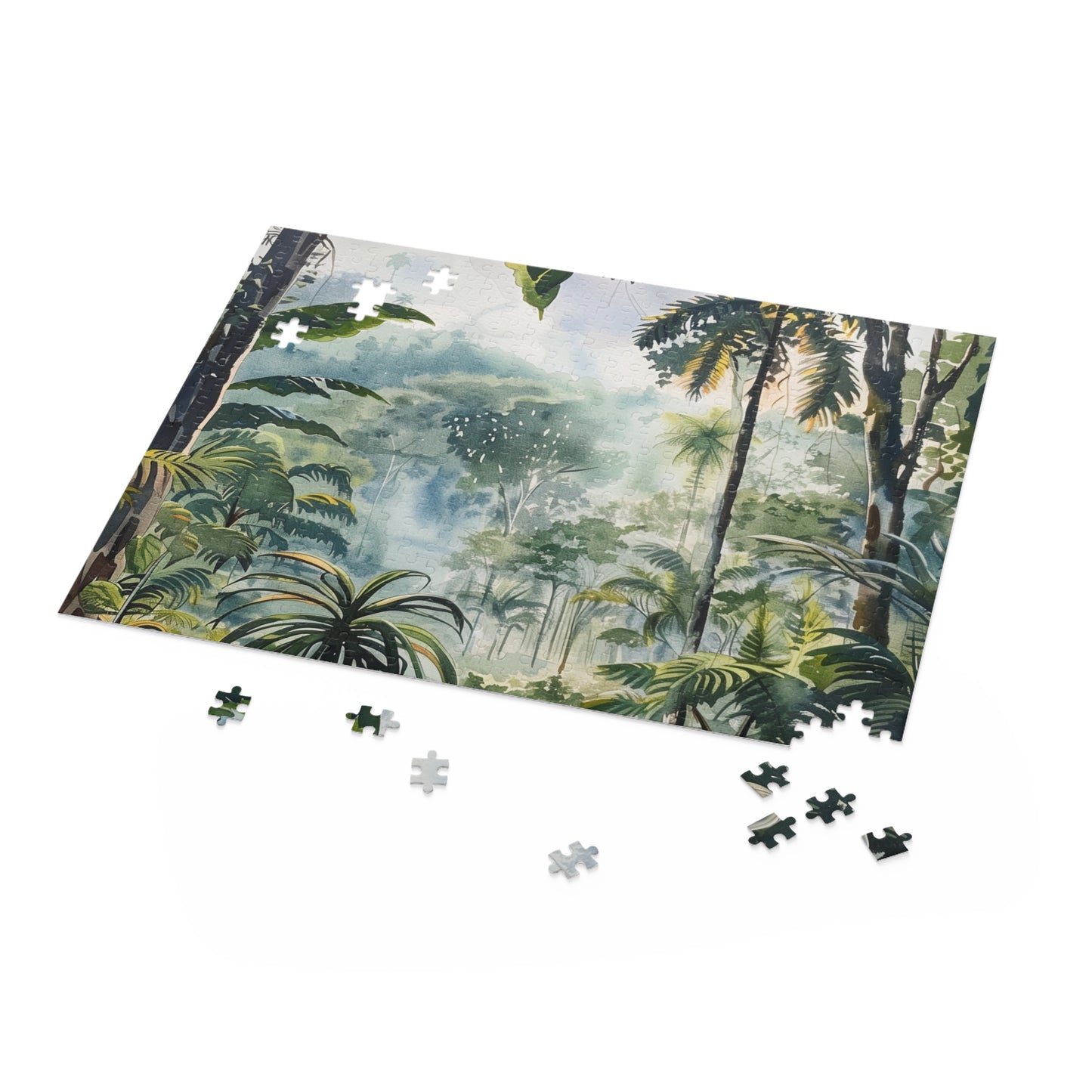 Congolese Rainforest Watercolor Puzzle