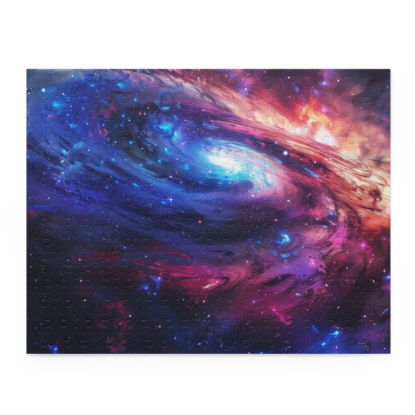 Neon Galaxy Jigsaw Puzzle - Dive into vibrant space beauty with this engaging puzzle for enthusiasts & lovers.