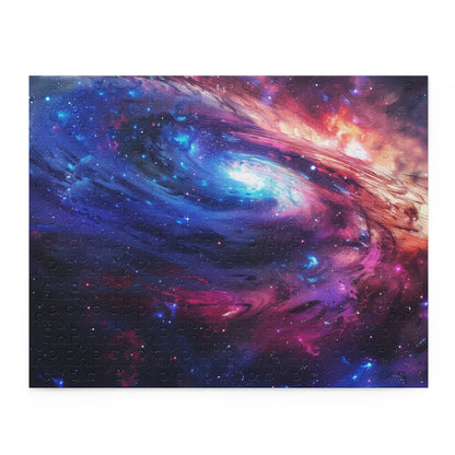 Neon Galaxy Jigsaw Puzzle - Dive into vibrant space beauty with this engaging puzzle for enthusiasts & lovers.