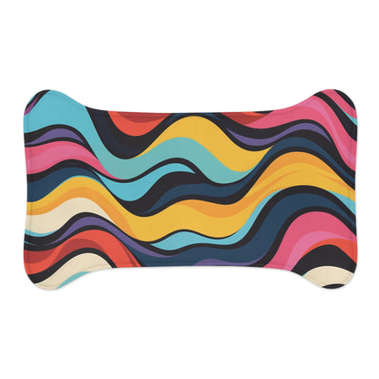 Retro Waves Pet Feeding Mat