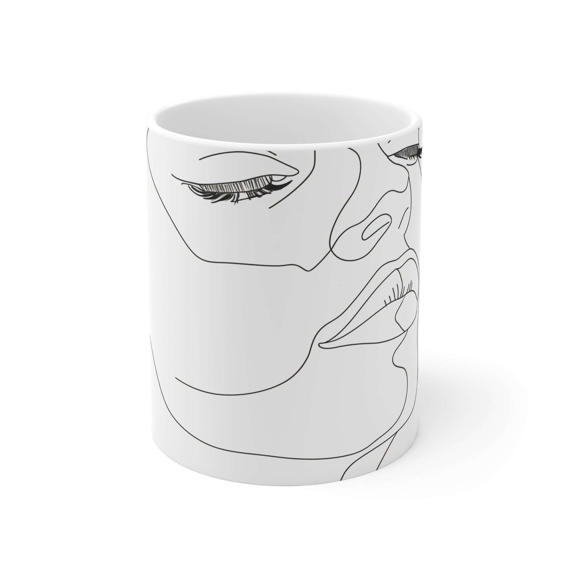 Chic Minimalist Face Mug | Mugs | 11 oz, Ceramic, Coffee Mugs, Home & Living, Kitchen, Mugs, Sublimation | Prints with Passion