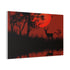 Nature Wildlife Silhouette Deer — Canvas Wall Art — Product Detail View 6
