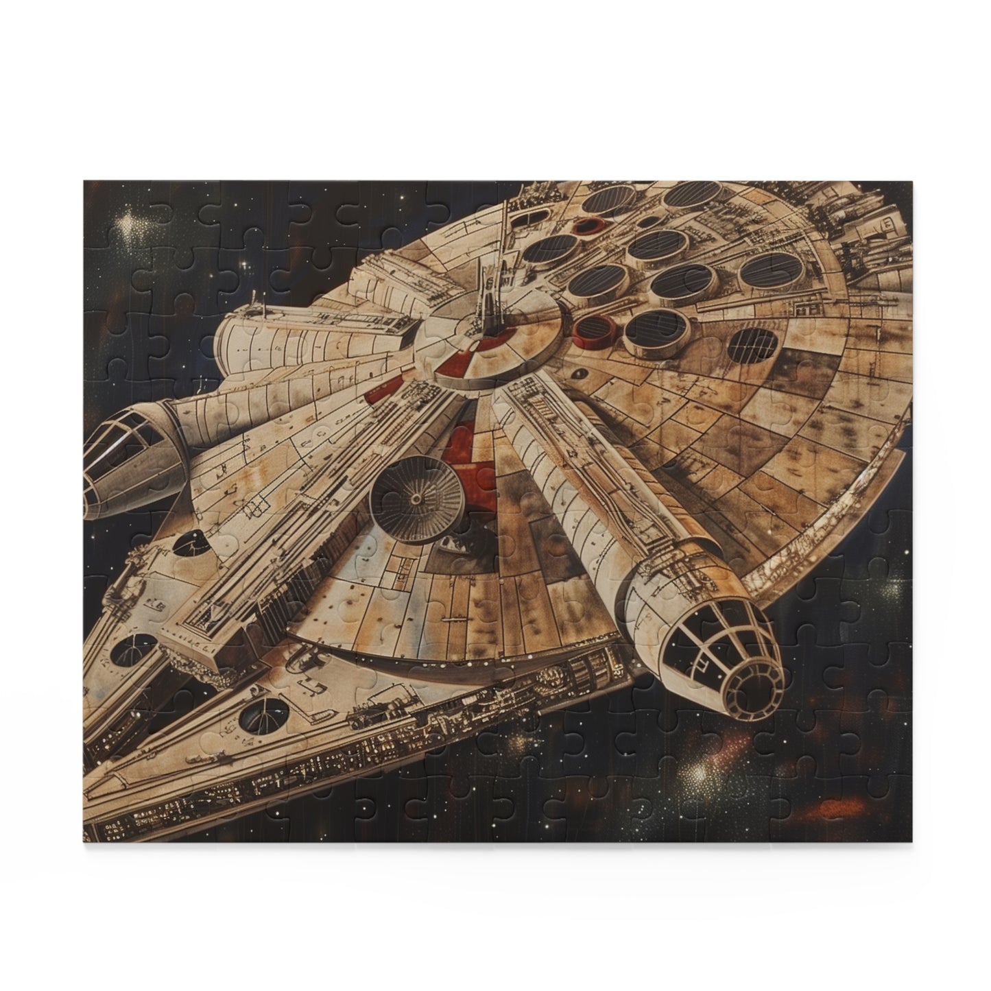 "Star Wars Millennium Falcon jigsaw puzzle with stunning artwork - perfect for fans of the beloved franchise"