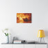 Frozen Ship Adrift in Firestorm — Canvas Wall Art — Kiln-Dried Pine Frame & Ready-to-Hang Back View