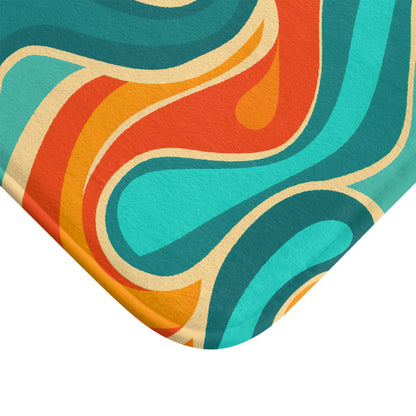 Retro Waves Vibrant Bath Mat