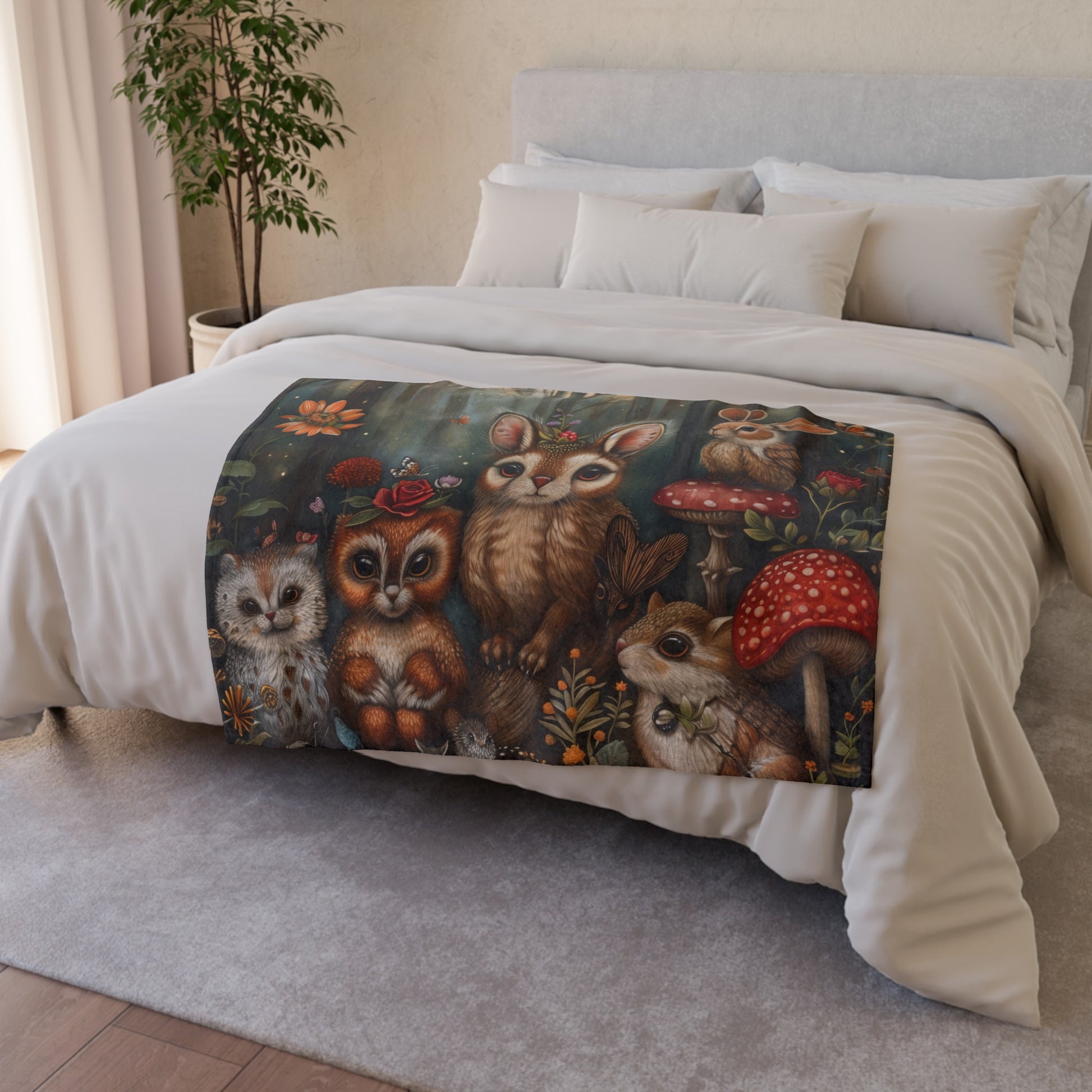 Explore the enchanting world of our Enchanted Forest Blanket