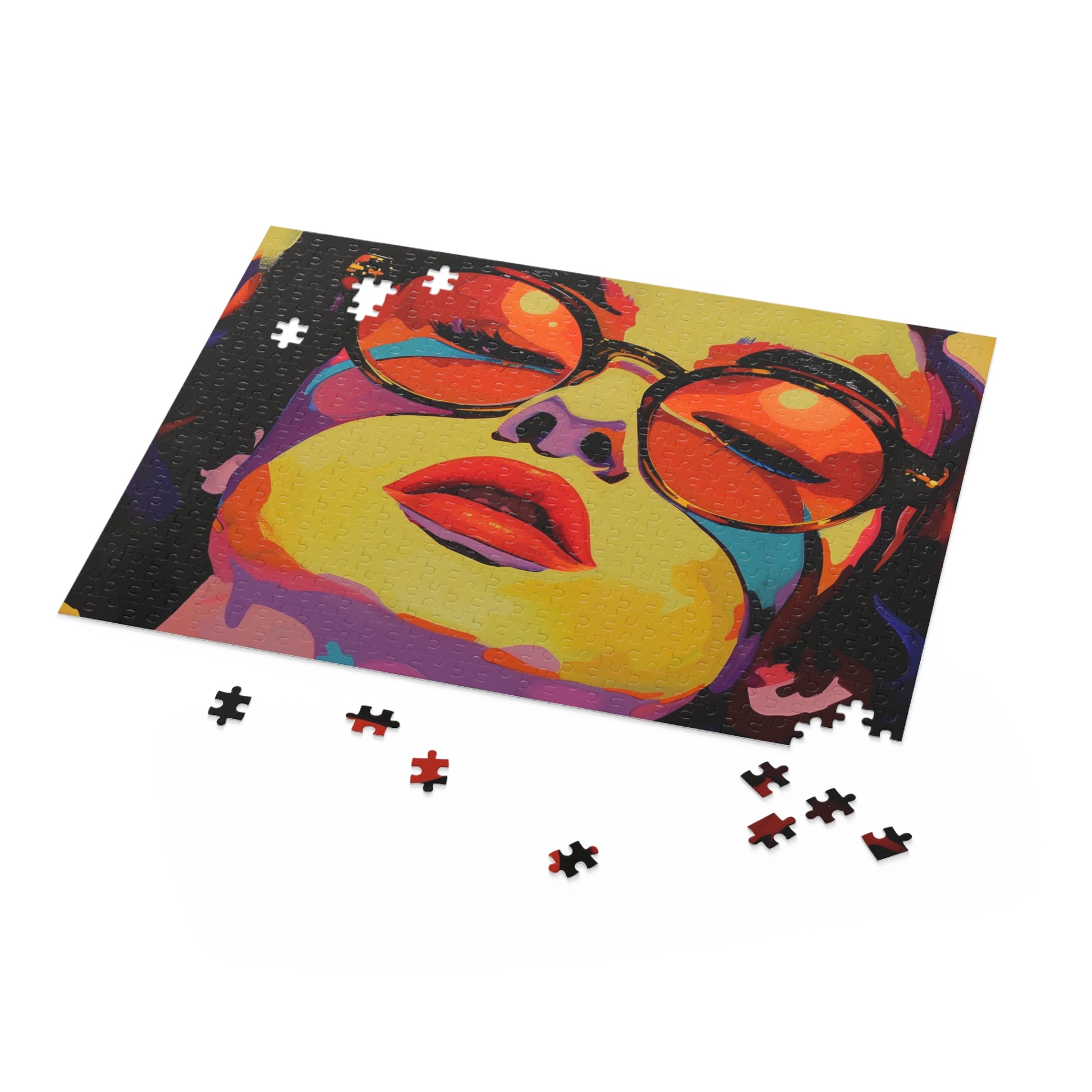 Colorful Pop Art Portrait Jigsaw Puzzle for Art Lovers - Hours of Fun Entertainment