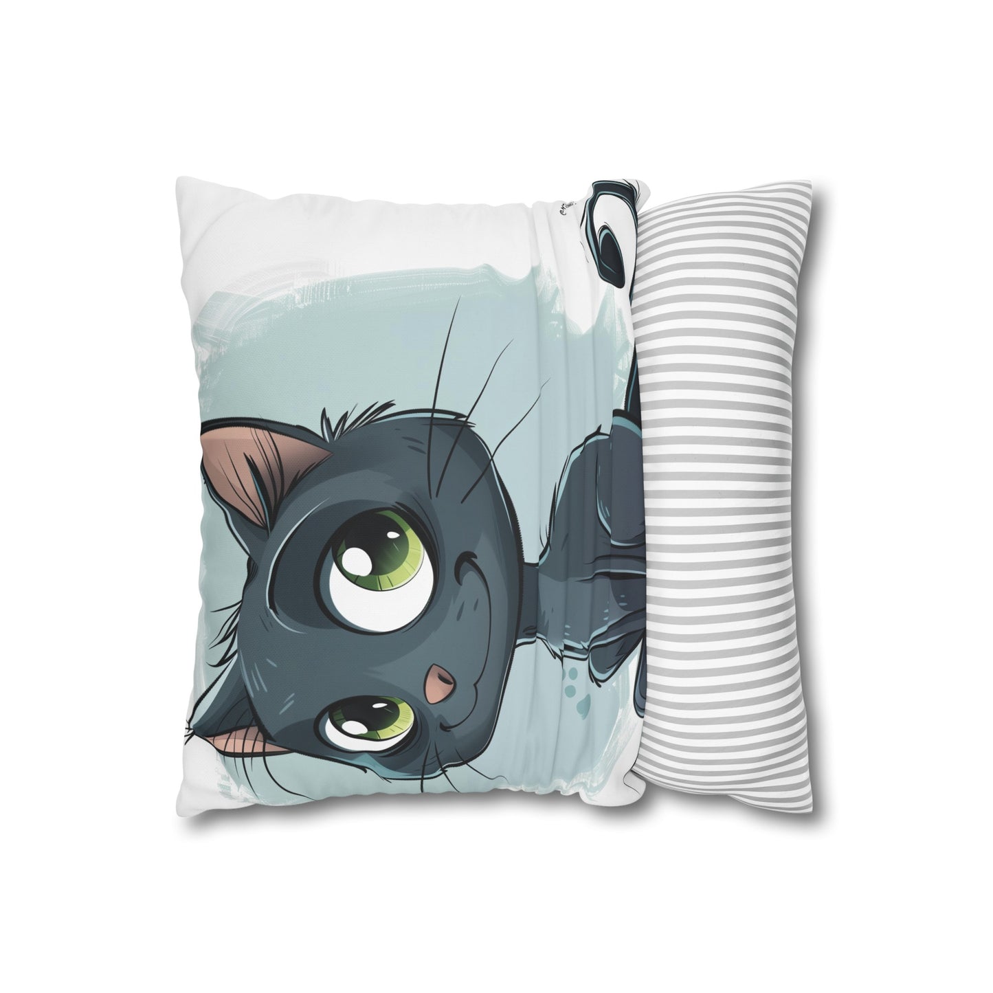 "Playful Kitty Pillowcase - Adorable cartoon cat design for cozy sleep. High-quality, comfortable, and stylish. Perfect gift for cat lovers!"