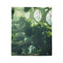 Sky Garden with Fractal Trees Plush Fleece Throw Blanket