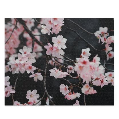 Cherry Blossom Bliss Puzzle - Relax with vibrant Japanese cherry blossoms jigsaw puzzle