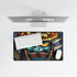 Stained Glass Samurai Mask — XL & XXL Desk Mat — Product Detail View 8