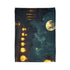 Moonlight Temple with Levitating Torches — Plush Fleece Throw Blanket — Folded Plush Blanket Detail