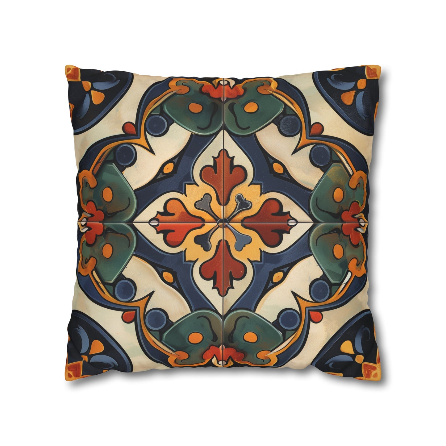 Luxurious Artisan Tiles Pillowcase with Seamless Pattern for Elegant Bedroom Decor