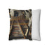 Robot Librarian in Digital Archives Double-Sided Square Cushion Cover
