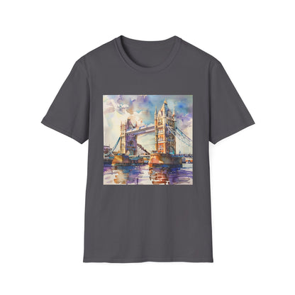 London Landmark in Watercolor: The Tower Bridge T-shirt