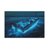 Sunken Ship Glowing with Bioluminescence — Canvas Wall Art — Living Room Wall Lifestyle View